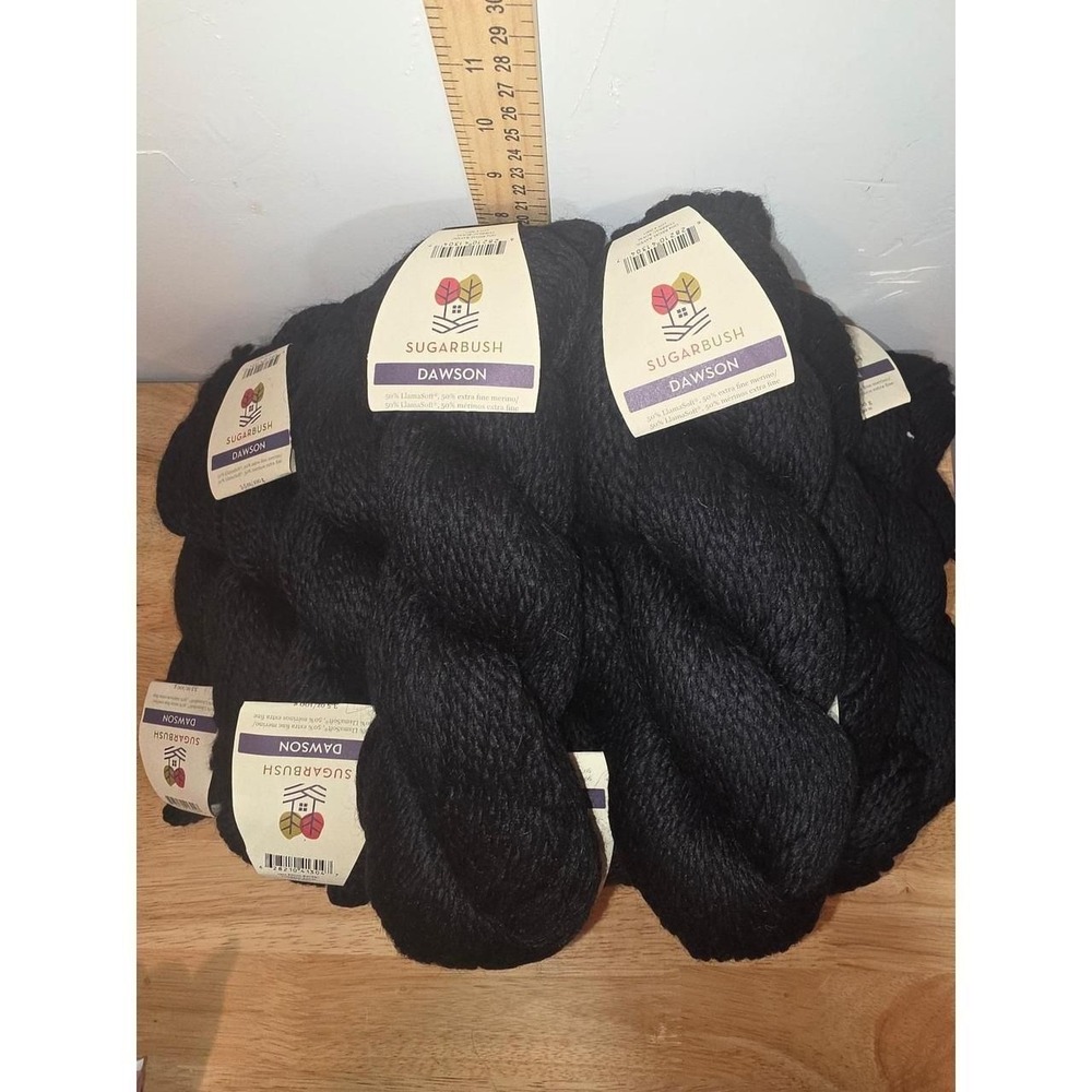 14 Skiens Sugar Bush Yarns Dawson in the colorway Regal Raven matching lot